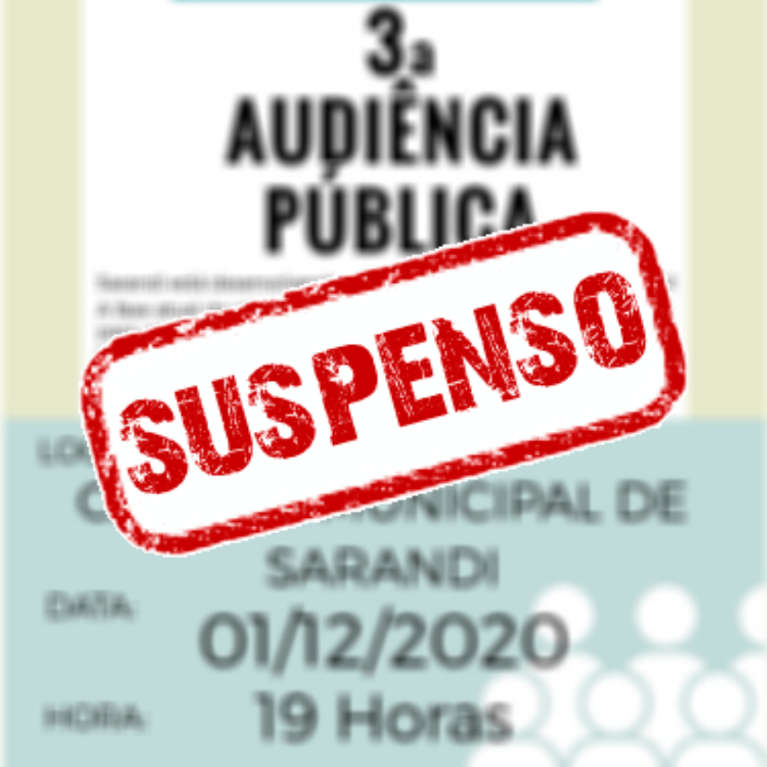 3ª audiência pública para a Revisão do Plano Diretor de Sarandi foi suspensa